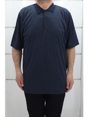 Becces Fistan Store Erkek Desenli Klasik Kesim Rahat Kalıp Tek Cepli Battal Polo Yaka T-Shirt
