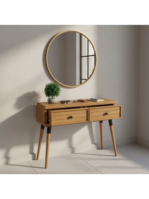 Mobenta Stria Entry: Modern Masif Dresuar 2 Çekmeceli Antre Konsolu - 120X31.5 Tk