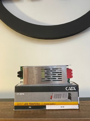 Cata 12V LED Şerit Trafosu 60W 5A CT-2574 Modern Tasarım IP20 Özellikli