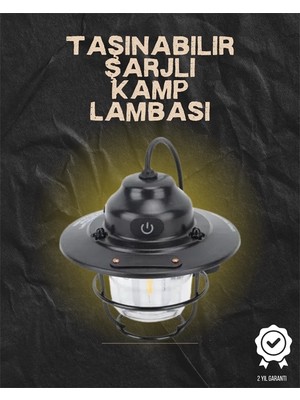 Erdo Ticaret Buğz Kamp ve Bahçe Için Retro LED Fener – Sıcak Işık, Uzun Ömürlü Batarya