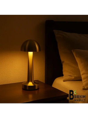 Cata Şarjlı Masa Lambası – Dokunmatik, 3 Kademe , Altın Renk
