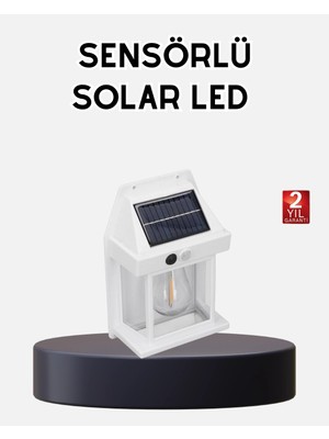 Erdo Ticaret Buğz Solar Sensörlü Dış Mekan Lamba 3 Işık Modlu ve IP65 Dayanıklı