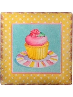 Erdo Ticaret Buğz Decotown Duvar Panosu 40*40 Cup Cake Muffin Motifli Duvar Süsü