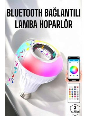 Erdo Ticaret Buğz Lamba LED Hoparlör Dayanıklı ve Uzun Ömürlü Bluetooth Hoparlör