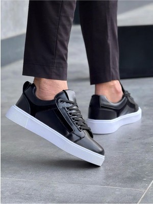 Zerenyus ZRK-015 Yüksek Kalite Siyah Beyaz Günlük Erkek Sneaker