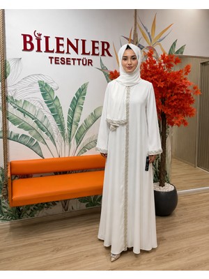 Bilenler Dubai Ipeği Fermuarlı Ferace - Başak Ferace