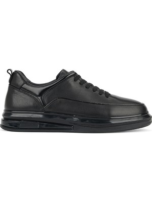 Ziya, Erkek Hakiki Deri Sneaker 1611037Z2583 Siyah