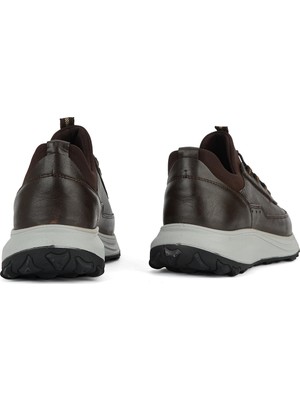 Ziya, Erkek Hakiki Deri Sneaker 161423Z522 Kahve
