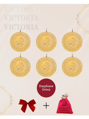 Victoria Gold 6 Adet Çeyrek Altın -Eski Tarihli (Kulplu 22 Ayar)