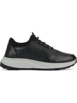 Ziya, Erkek Hakiki Deri Sneaker 161423Z521 Siyah