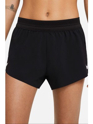 Nike Aeroswift Running Slim Fit Shorts Kadın Slip Astarlı Dar Kesim Iç Cepli Pliseli Şort Siyah