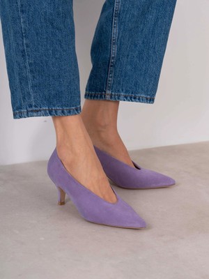 Ece'nin Butiği Seth Lila Süet Hakiki Deri Kadın Stiletto