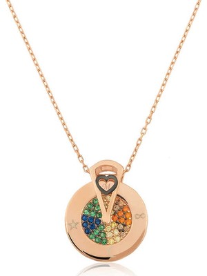 Yvz Store 925 Ayar Gümüş Aşk Çarkı Kadın Gümüş Kolye