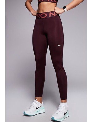 Nike Pro Sculpt Dri Fit High Rise Full Length Leggings Kadın Yüksek Bel Antrenman Tayt Bordo