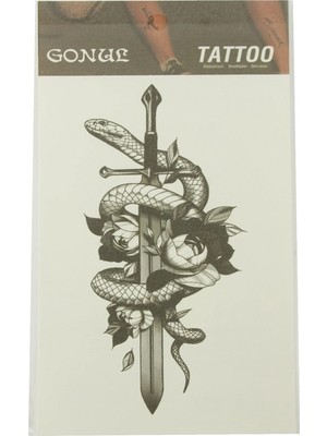 Yılan Kılıç Tattoo Dövme Sticker