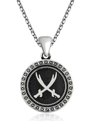 Yvz Store Gümüş Zülfikar Kılıcı Desenli Kolye