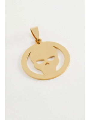 Kuru Kafa Çelik Kolye Ucu 2,5 cm