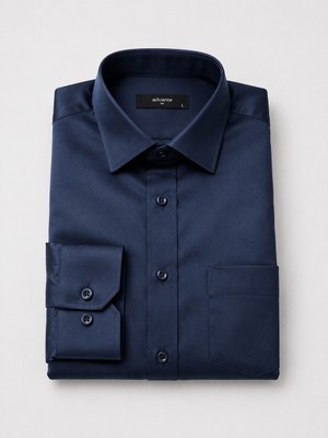 Advante ADV-2610 Mikro Saten Klasik Gömlek /lacivert/2xl