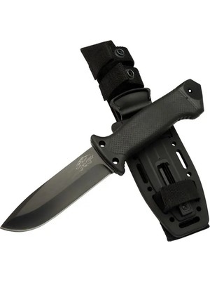Columbia Tiger Tactical Htm 3321 A Siyah Outdoor / Survival Bıçak 27CM - Kauçuk Sap, Kılıflı,