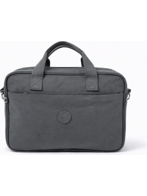 Store Sanmorris Unisex Krinkıl Siyah Renkli Suya Dayanıklı Laptop Bölmeli Çapraz-El Askılı Evrak ve Laptop Çantası