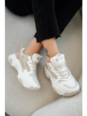 Torder Kadın Kalın Tabanlı Sneakers Beyaz
