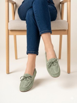 Tarçın Ayakkabı Hakiki Deri Kadın Deri Loafer TRC186-0004