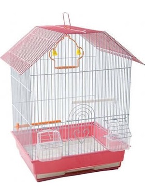 Nova Premium Ex Çift Kapılı Kuş Kafesi Pembe 34,5X28X46 cm