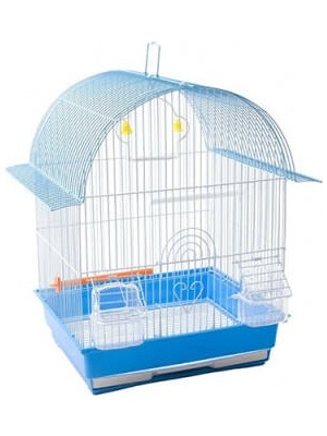 Nova Premium Ex Çift Kapılı Kuş Kafesi Mavi 34,5X28X46 cm