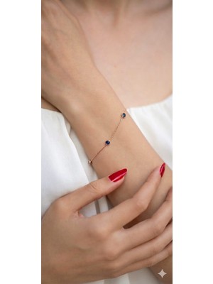 Papatya Silver 925 Ayar Gümüş Kişiye Özel Doğum Taşlı Minimal Bileklik.rose.gold.rodaj Renk Seçeneği