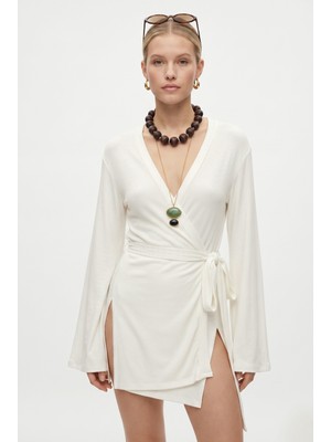 Ritnice Kadın Briana Ultra Soft Ekru Kimono