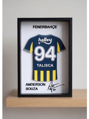 Riva Self Anderson Talisca 94 Numaralı Özel Tasarım 3D Kabartmalı Futbol Dekoratif Tablo