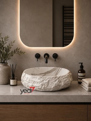 FUALORA Seramik Çanak Lavabo Batarya Deliksiz 50*40*15CM