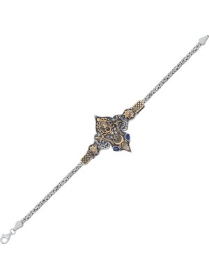 Innuendo Jewelry 925 Ayar Gümüş Ay Yıldız Işlemeli Erkek Bileklik