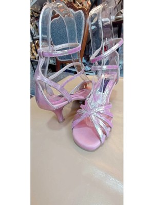 Lo Mejor Shoes Ritim Pembesi 7 cm Topuk Boyu 11 Pont Dans, Tango ve Abiye Ayakkabısı