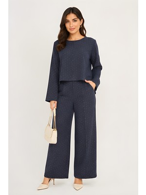 Lili Woman Kadın Midnight Sparkle Taş Detaylı Relax Fit Takım K.1420