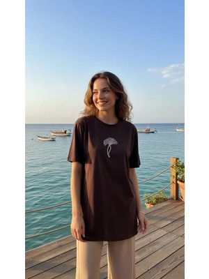 Qmash Kısa Kollu Tişört 4317 Kahve