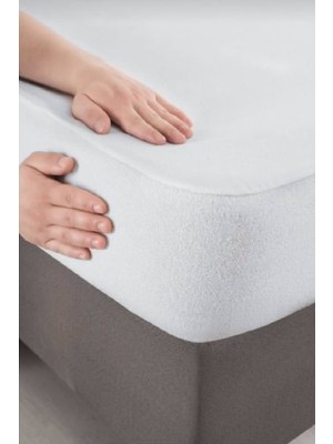 Evony Çift Kişilik 140X200+30 cm Pamuklu Fitted Sıvı Geçirmez Yatak Koruyucu Alez