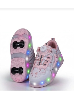 Tekerlekli Paten Sneaker Işıklı Ortopedik Çocuk Spor Ayakkabı