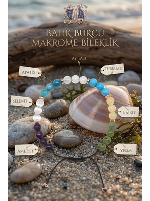 Rose Doğaltaş Balık Burcu Bileklik