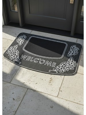 Başak Ev Tekstili Kalın Sert Plastik Kapı Önü Paspası 70 x 40 cm - Çamur Sıyırıcı ve Kir Tutucu
