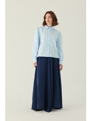 Zülays Basic Poplin Gömlek Bebe Mavisi