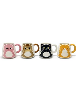 Magicool Özel Tasarım 3D Kedi Figürlü Kupa Bardak ALK5031