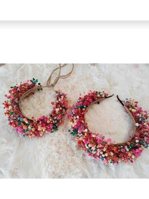 Handmade Tasarım Anne Kız Kombin Taç Set Gerçek Şoklanmış Cipsodan Rengarenk Tasarım