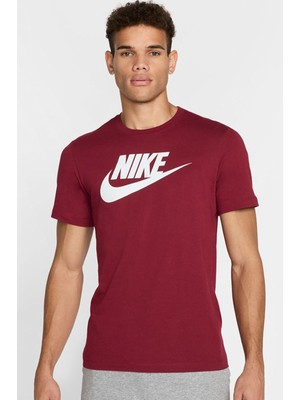 Nike Sportswear Clup Standart Kesim Bordo Erkek Spor Tişört