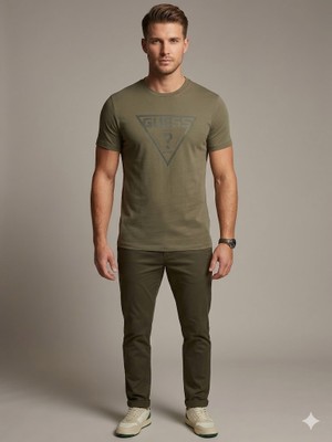 Guess Erkek Günlük Casual Baskılı T-Shirt Z4YI12I3Z14