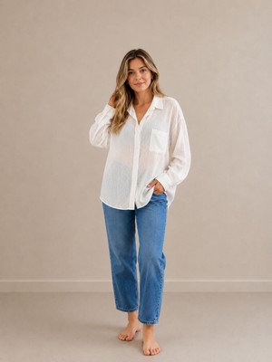 Şakayık Kadın Oversize Gömlek