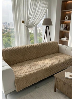 1 Adet Royam Peluş Pamuklu Sünger Tabanlı Kaymaz Koltuk Çekyat Örtüsü 160 x 210
