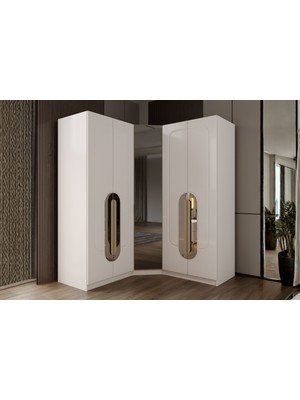Doressa Beyond 5 Kapılı Reflekte Camlı Köşe Gardırop