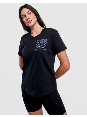 Nike Clup Tee Pamuklu Kadın Siyah Tişört