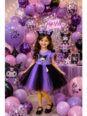 DeKuBaby Pullu Payet Işlemeli  Katkat Tül Etekli Elbise Abiye Kostüm-Party-Doğum Günü-Özel Gün Elbisesi